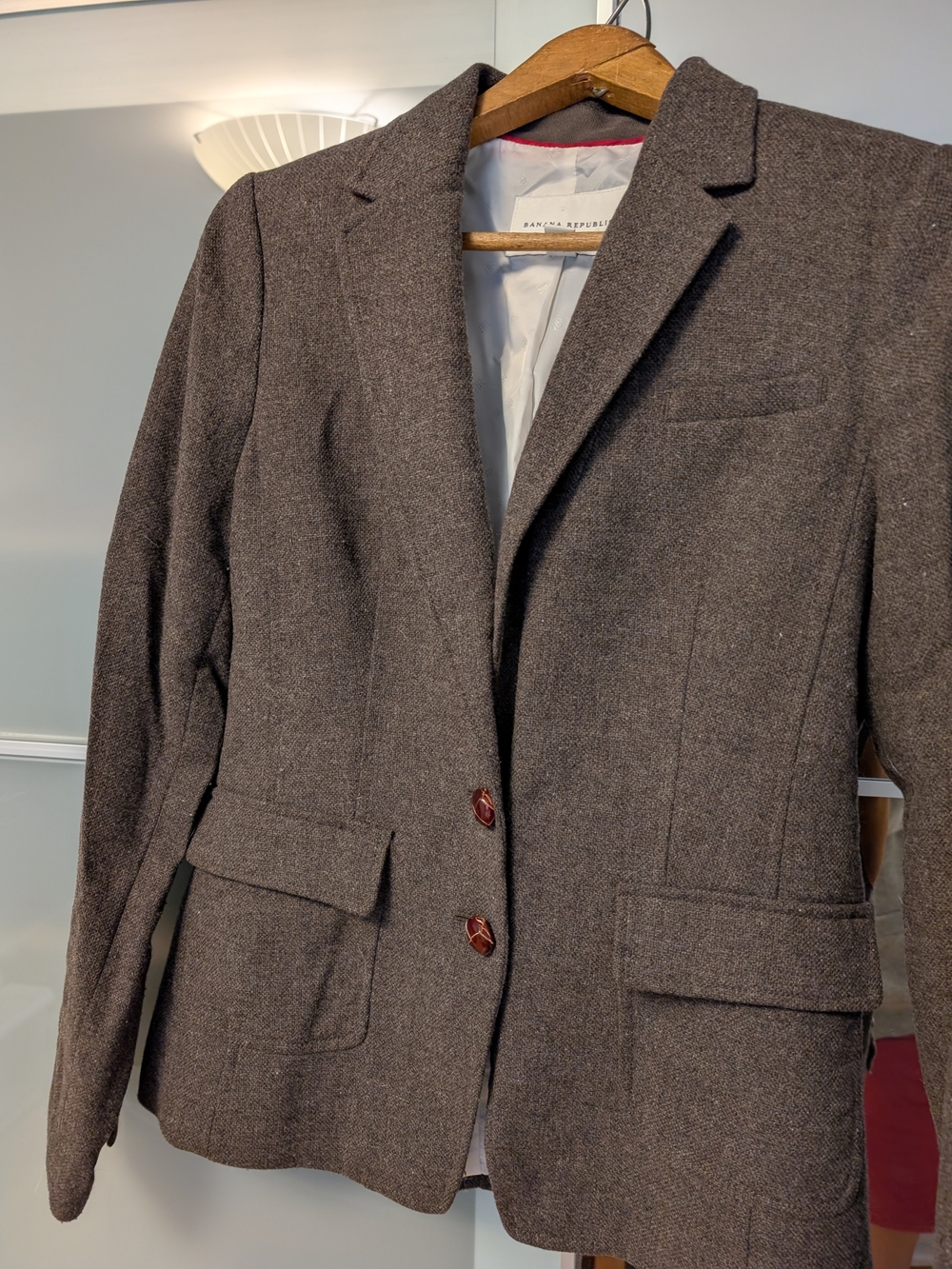 Banana Republic Brown Tailored Wool-Blend Blazer